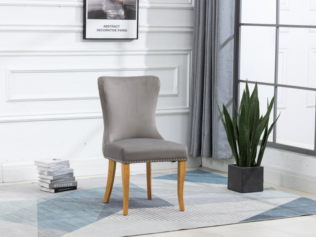 Pair of Ashley Dining Chair Steel Grey