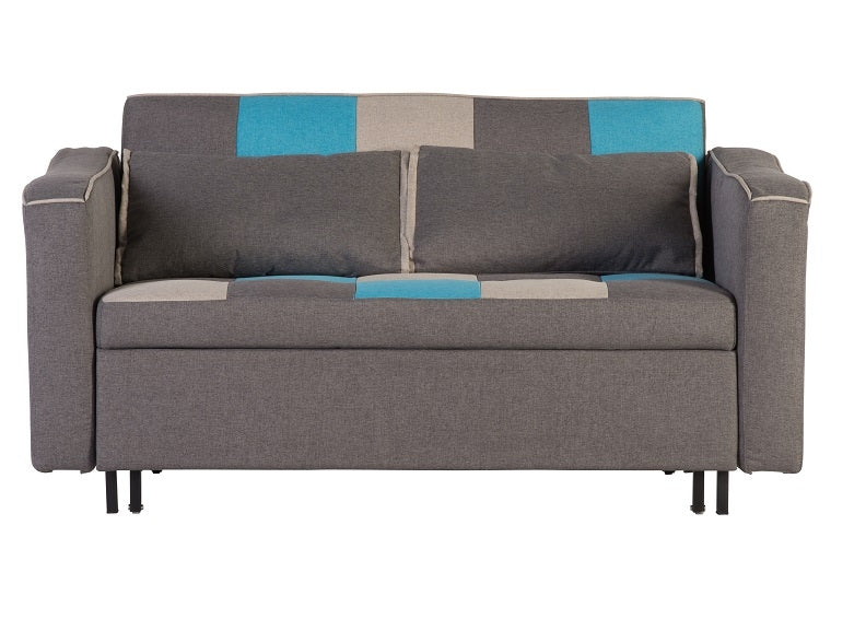 Aspen Teal/Grey Blue Sofabed closed