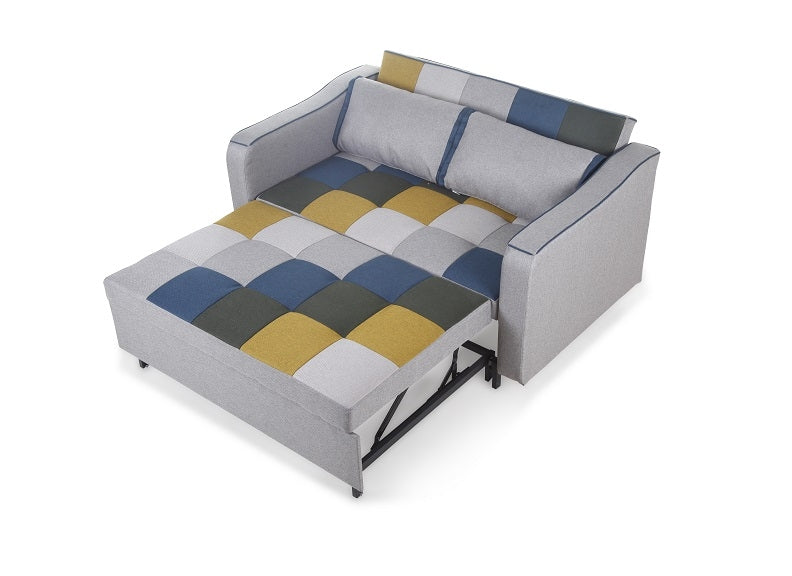 Aspen Mustard/Blue Chaise