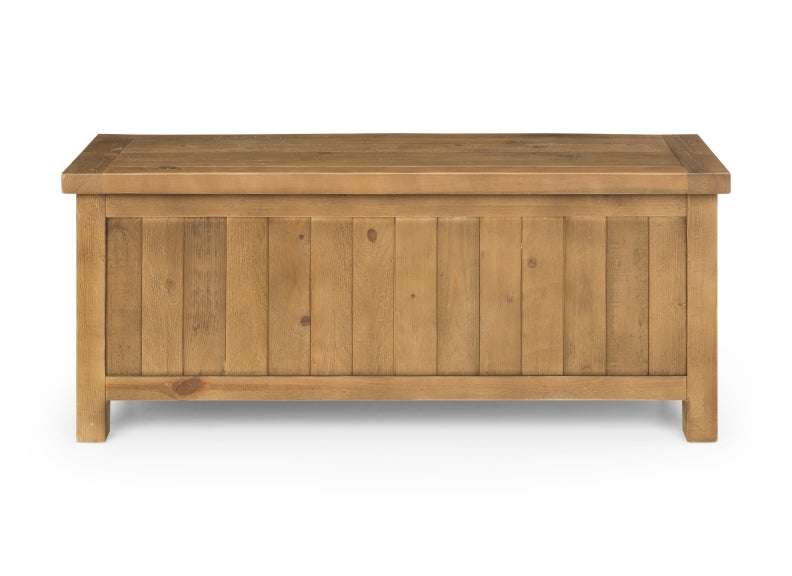 Aspen Pine Storage Bench Closed