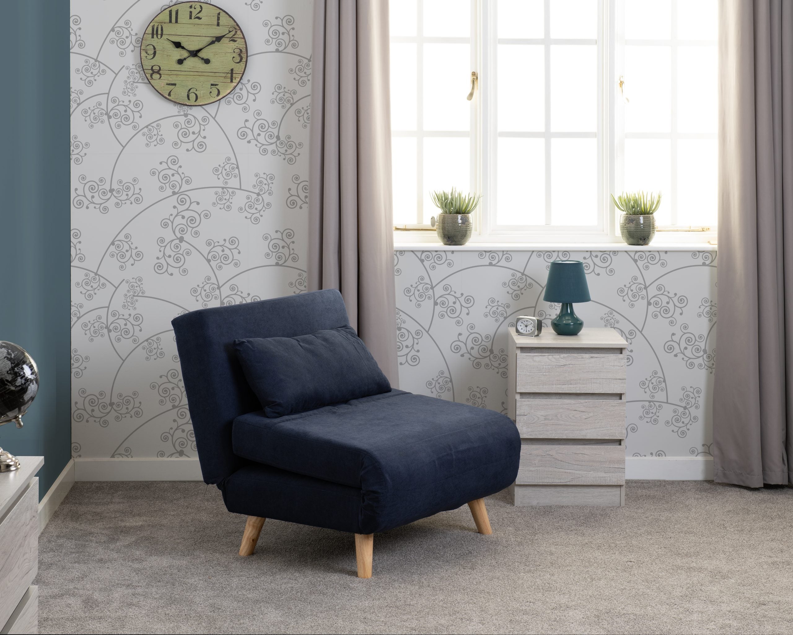 Astoria Navy Sofa Bed/Chair