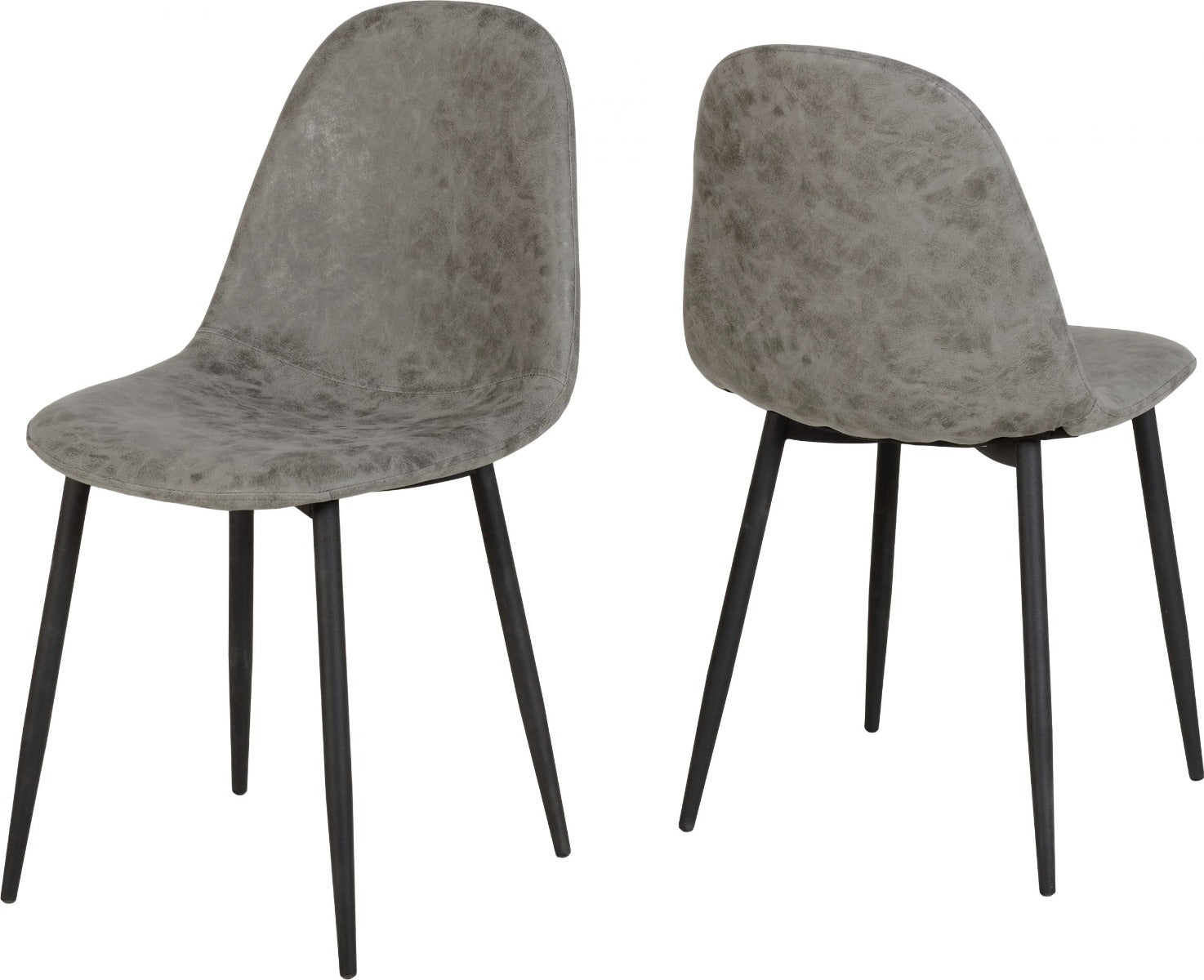 Hamilton Large Dining Set with Athens Chairs in Medium Oak Effect - Black & Grey Faux Leather | Free Delivery Nationwide in 2-3 Weeks | Homeline Furniture