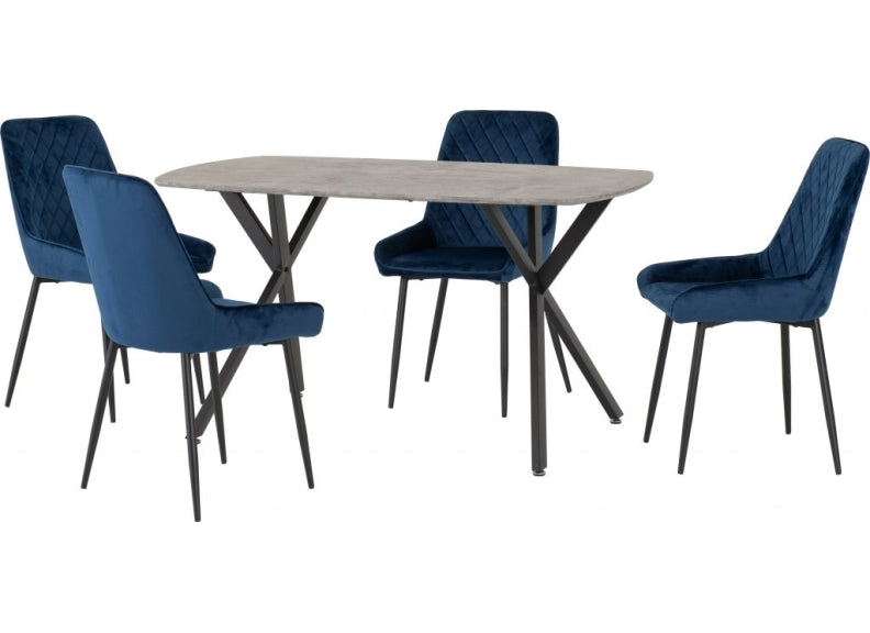 Athens Table W/Avery Blue Chairs