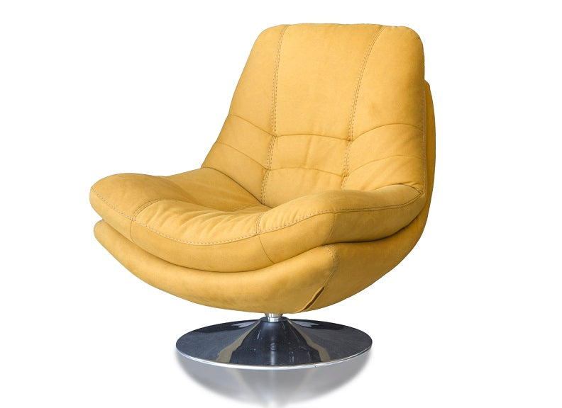 Axis Gold Swivel Armchair W/Optional Stool