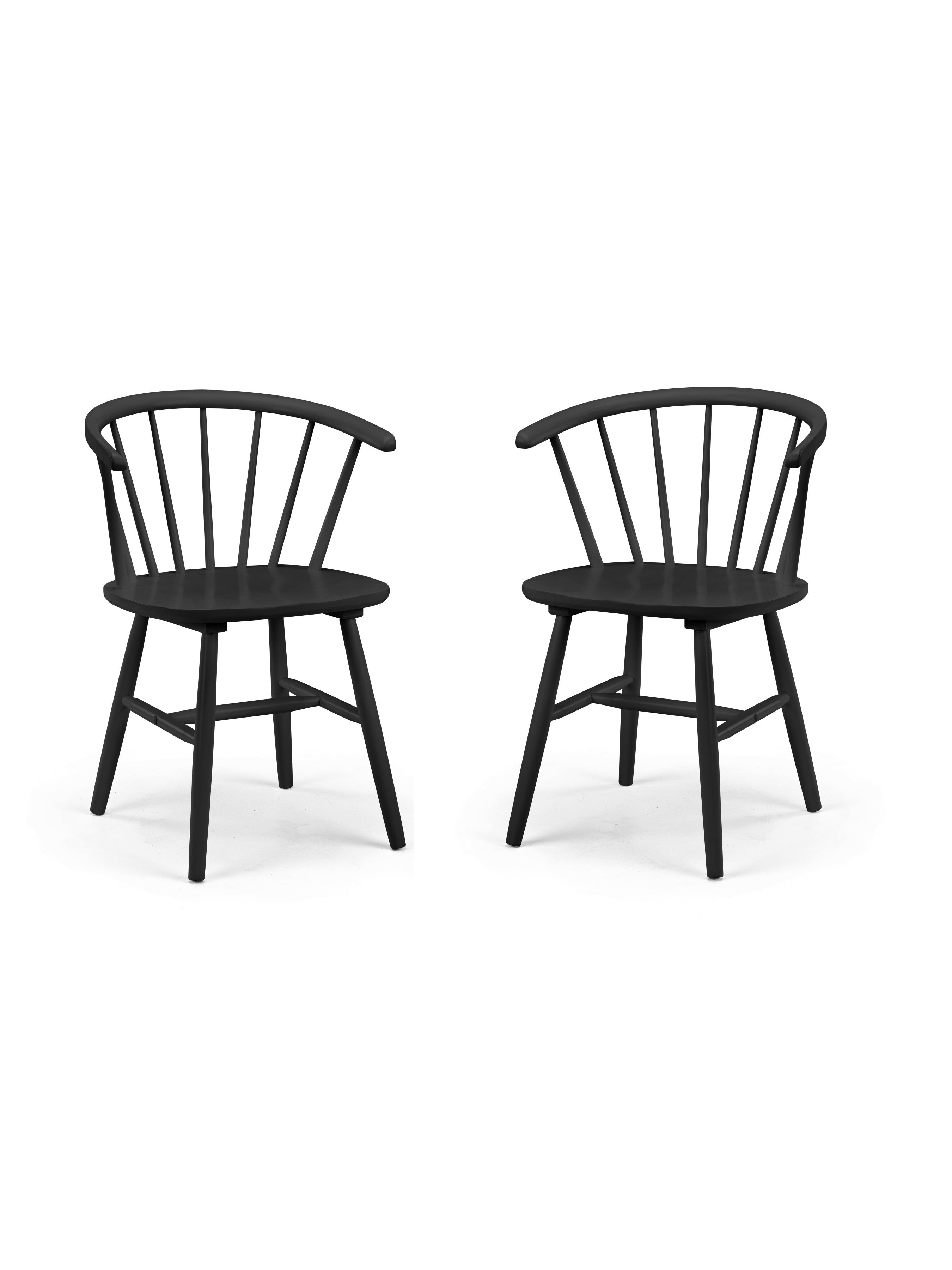 Set Of 2 Modena Dining Chairs - Black