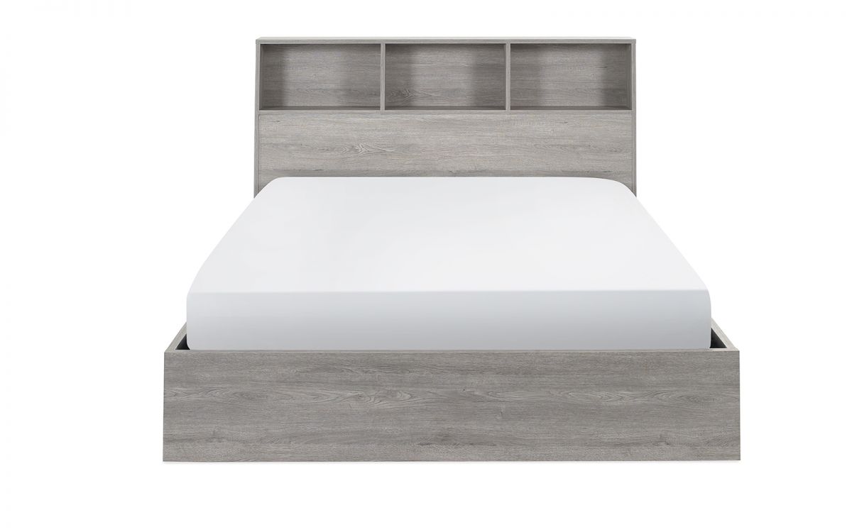 Bali Ottoman Storage King Bed 150cm - Grey Oak