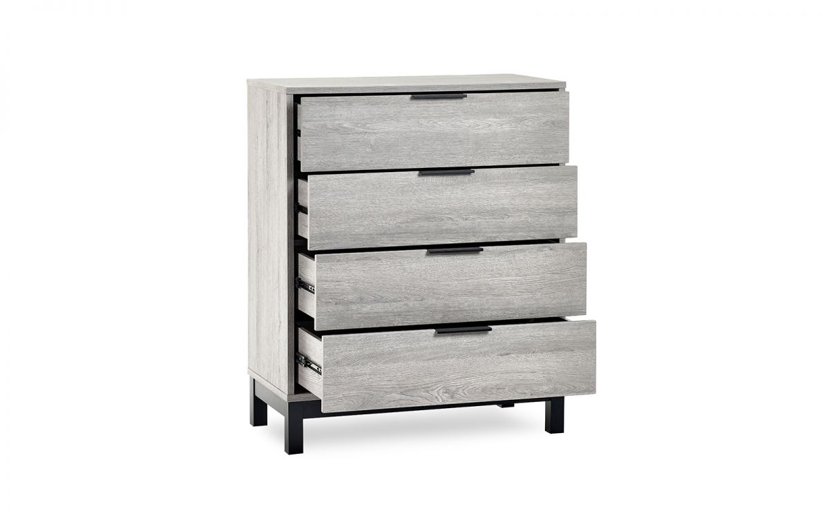 Bali 4 Drawer Chest - Grey Oak