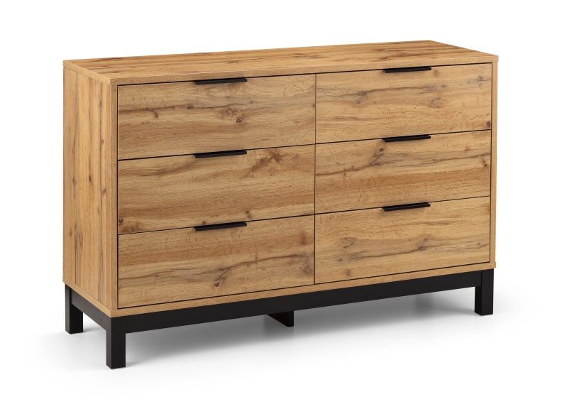 Bali Six Drawer Wide Chest