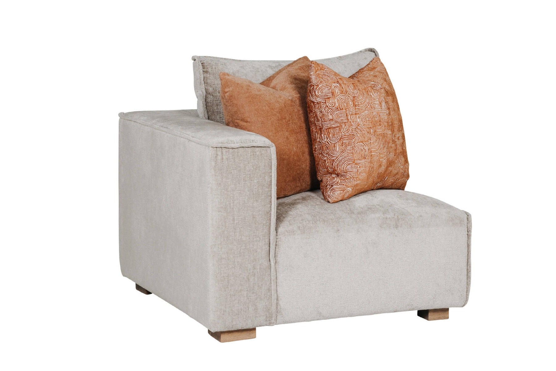 Bodhi Modular Arm LHF – Customizable Sofa in Mink or Olive | Free Delivery