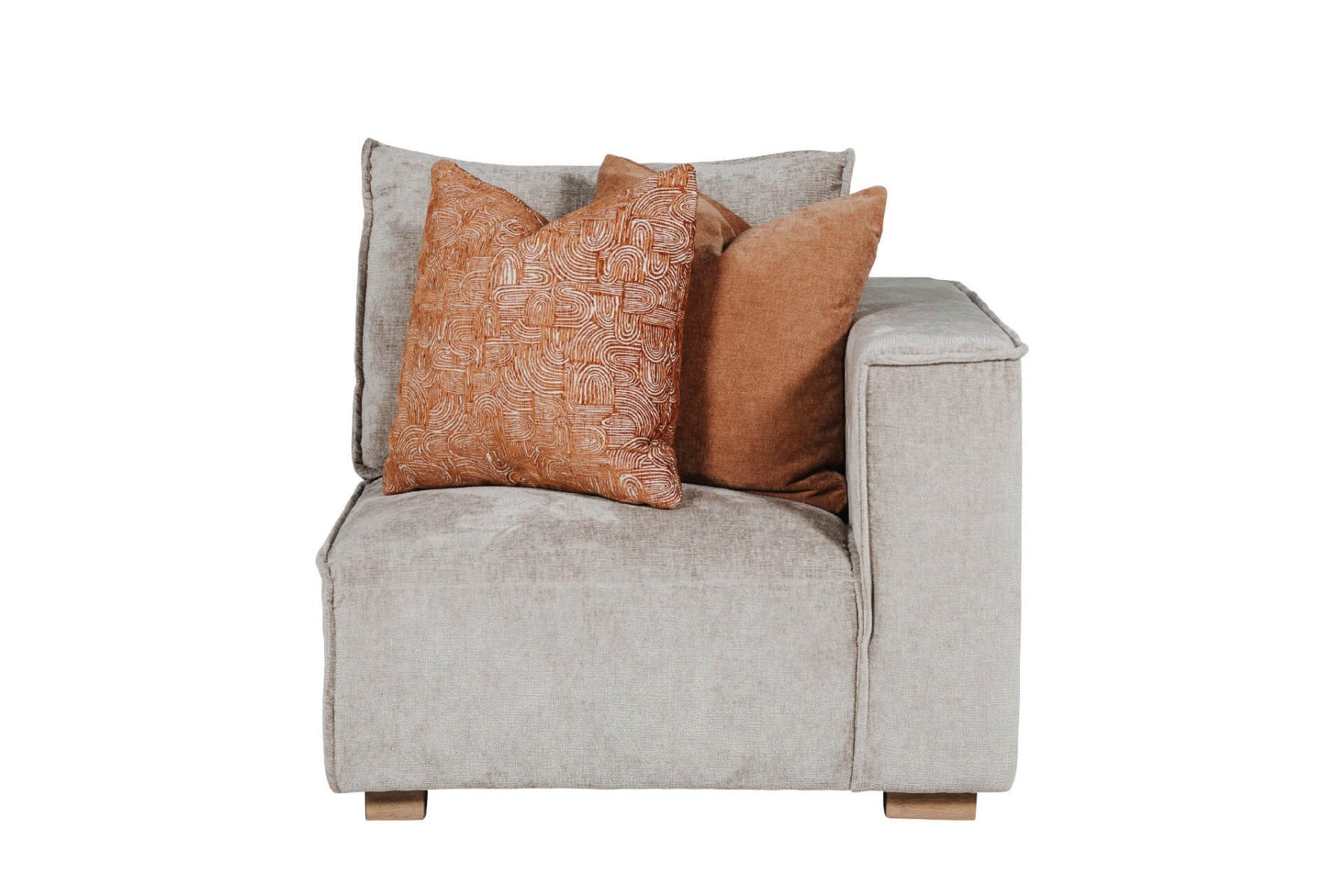 Bodhi Modular Arm RHF – Customizable Sofa in Mink or Olive | Free Delivery