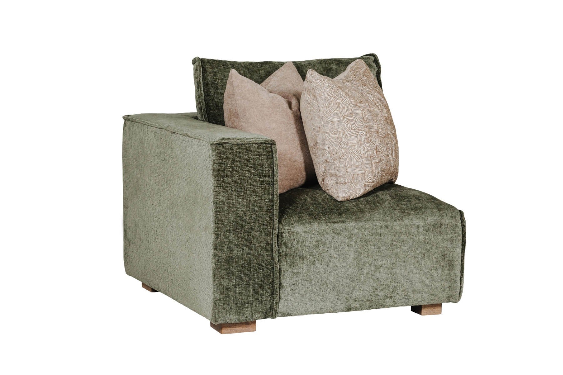 Bodhi Modular Arm LHF – Customizable Sofa in Mink or Olive | Free Delivery