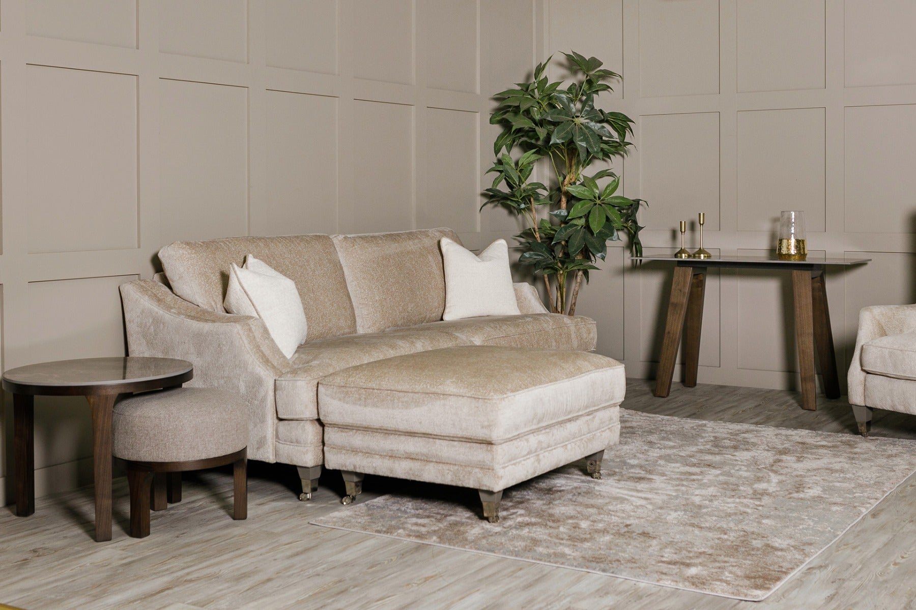 Belvedere Ottoman- Mink