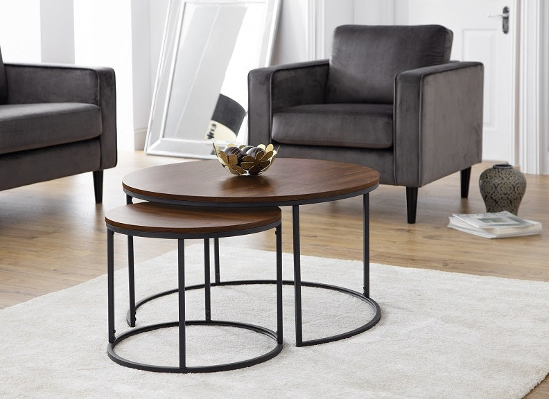 Bellini Walnut Table Nest Room