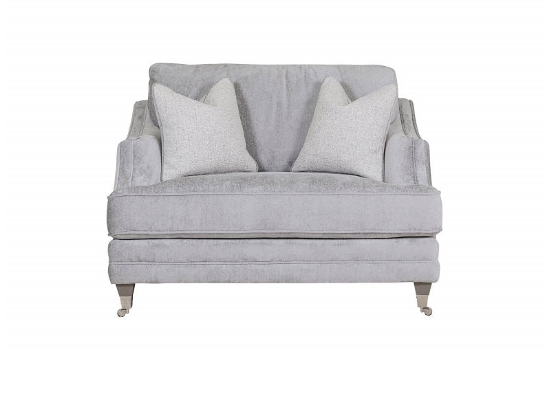 Belvedere Snuggle Chair- silver- fixed back