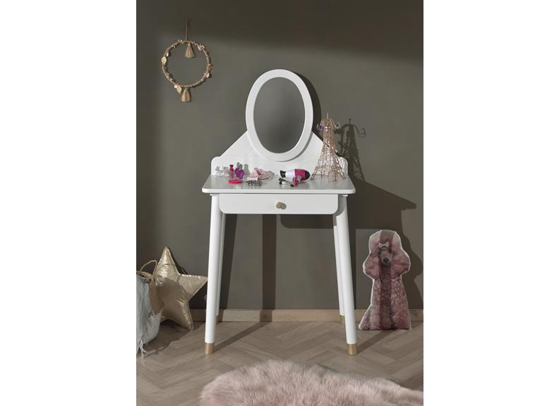 Billy White Dressing Table & Mirror