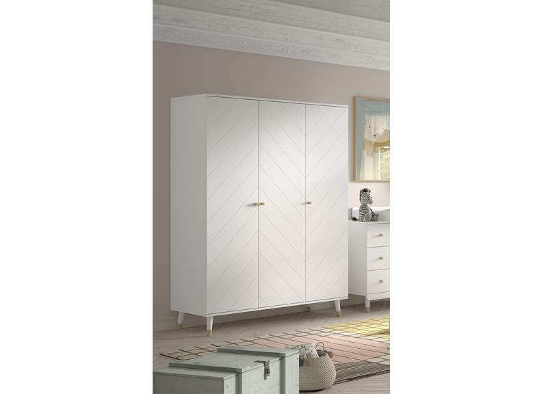 Billy White Three Door Wardrobe