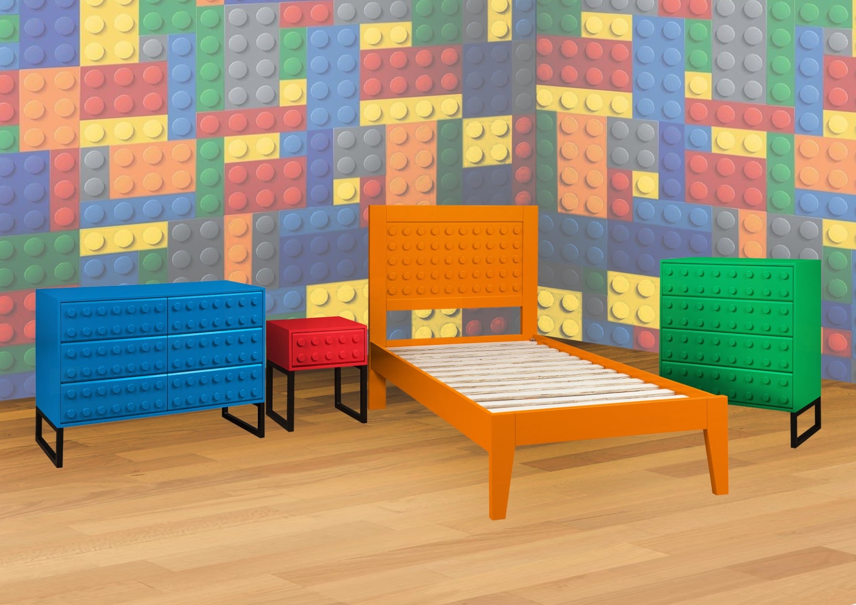 Blox 3ft Bed - Orange