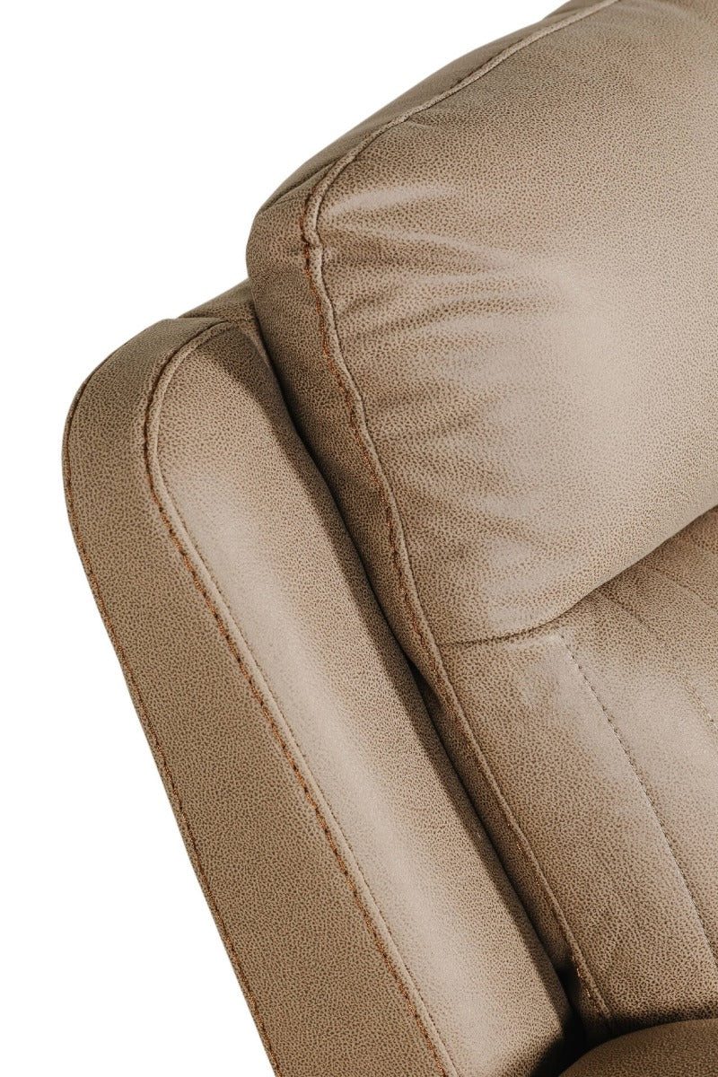 Barkley 1 -Seater Manual Recliner in Light Brown Fabric - Compact Comfort with Free Nationwide Delivery