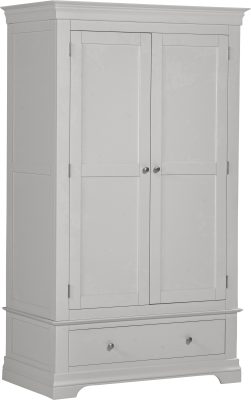 BORDEAUX 2 DOOR WARDROBE - PEBBLE GREY