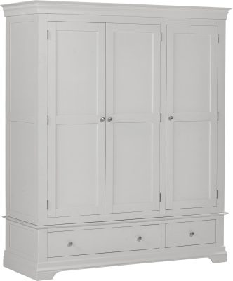 BORDEAUX 3 DOOR WARDROBE - PEBBLE GREY