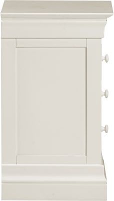 BORDEAUX 3 DRAWER BEDSIDE - IVORY