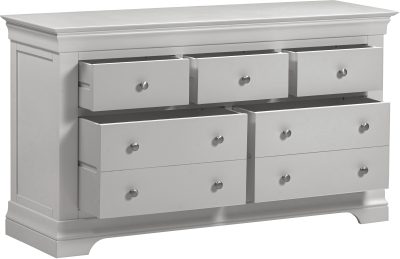BORDEAUX 3+2 DRAWER CHEST - PEBBLE GREY