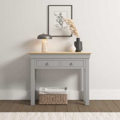BORDEAUX CONSOLE TABLE - PEBBLE GREY/OAK