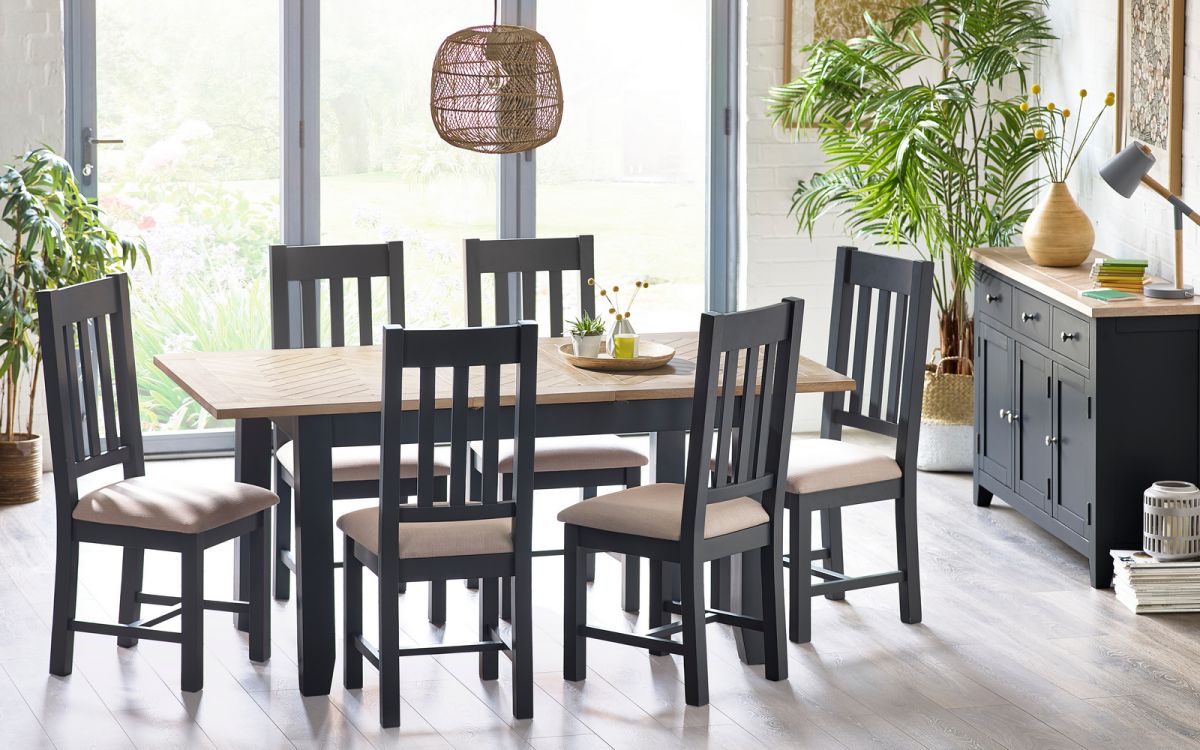 Bordeaux Extending Dining Table Dark Grey