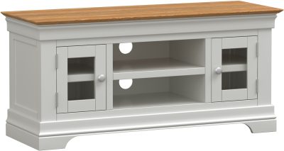 BORDEAUX SMALL TV STAND - PEBBLE GREY/OAK