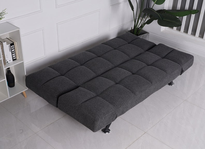 Boston Charcoal Sofa Bed - open
