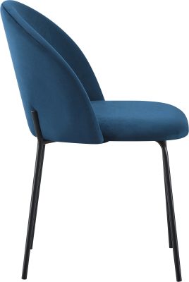BOSTON DINING CHAIR (X4 PER BOX) - BLUE VELVET