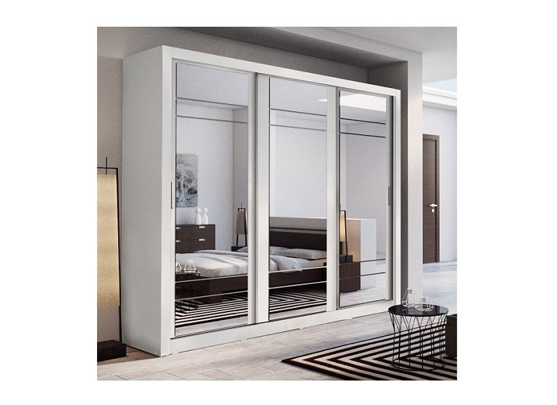Boston Whiter 3 Door Wardrobe Room