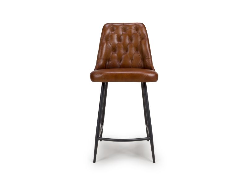 Two Bradley Counter Chairs - Tan