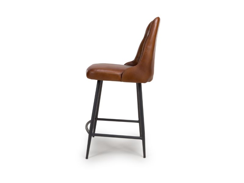 Two Bradley Counter Chairs - Tan