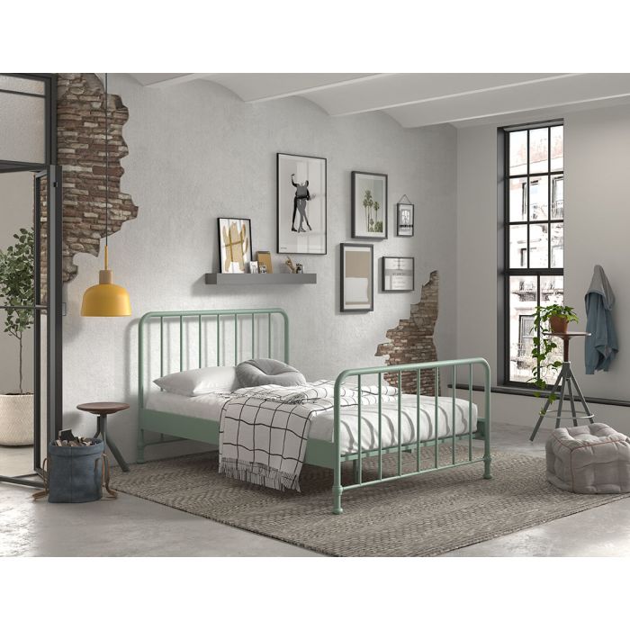 BRONXX BED 140 X 200 CM OLIVE GREEN