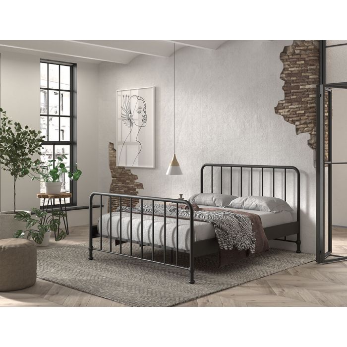 BRONXX BED 160 X 200 CM BLACK