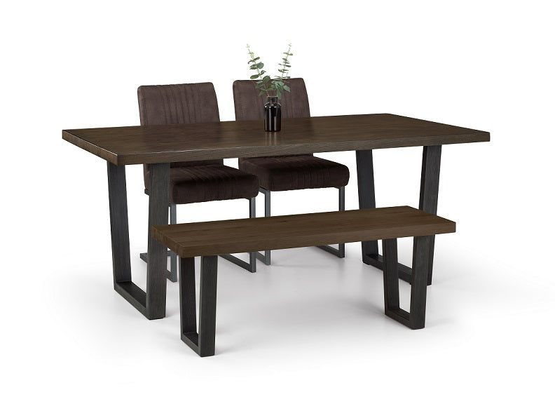 Brooklyn 1.8 m Dark Oak Dining Set