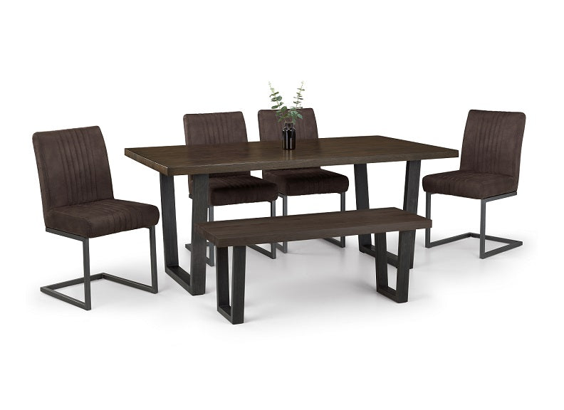 Brooklyn 1.8 m Dark Oak Dining Set