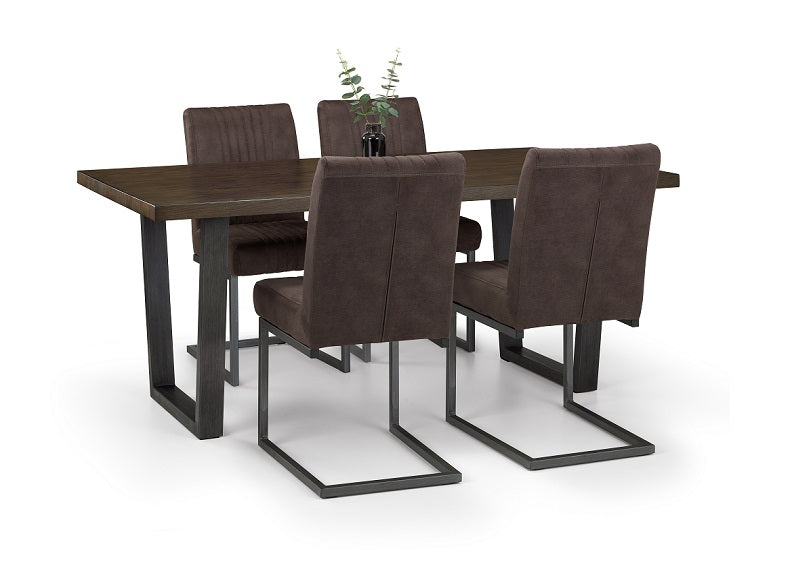Brooklyn 1.8 m Dark Oak Dining Set