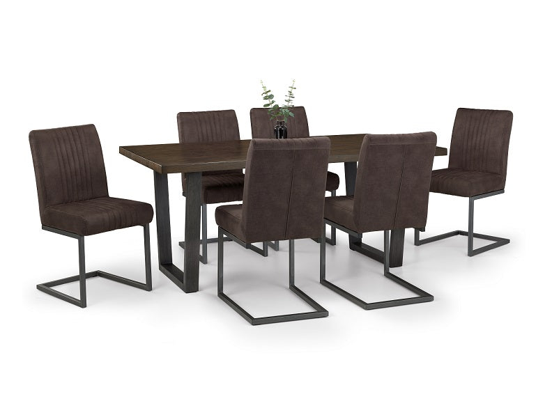 Brooklyn 1.8 m Dark Oak Dining Set