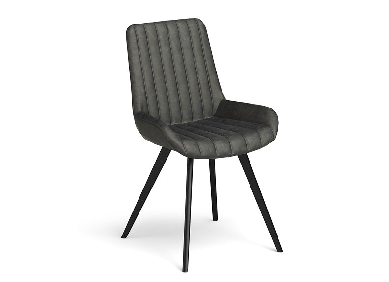 George PU Charcoal Dining Chair
