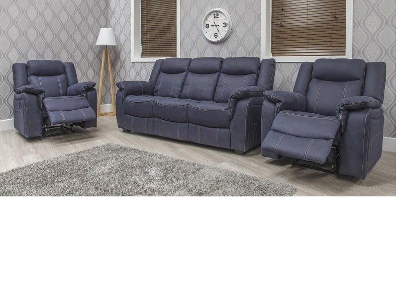 Brooklyn Denim Blue 3+RR+RR Sofa