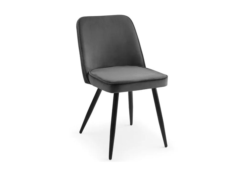 Burgess Grey Velvet Chair