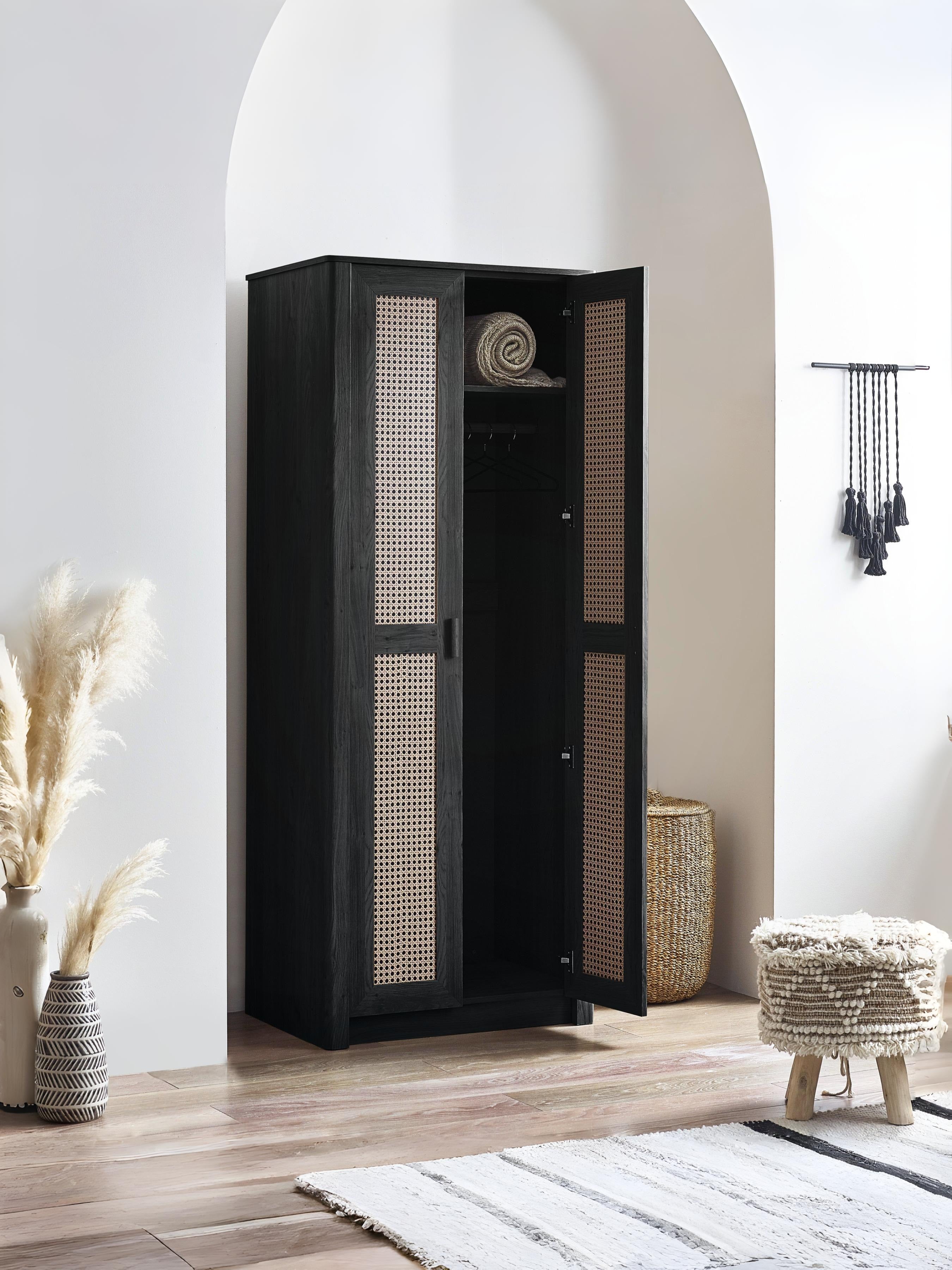 Sydney 2 Door Wardrobe - Black Ash