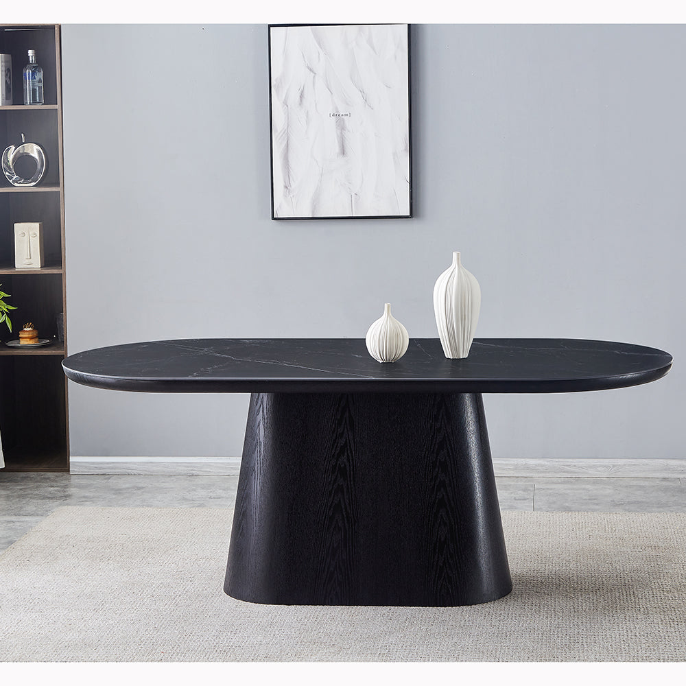 Calgary Dining Table Black Top