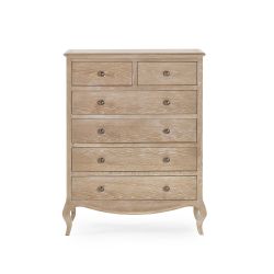 Camille 4+2 Drawer Chest – French-Inspired Design in Limed Oak | Elegant Storage Solution (Pre-order for August delivery)