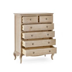 Camille 4+2 Drawer Chest – French-Inspired Design in Limed Oak | Elegant Storage Solution (Pre-order for August delivery)