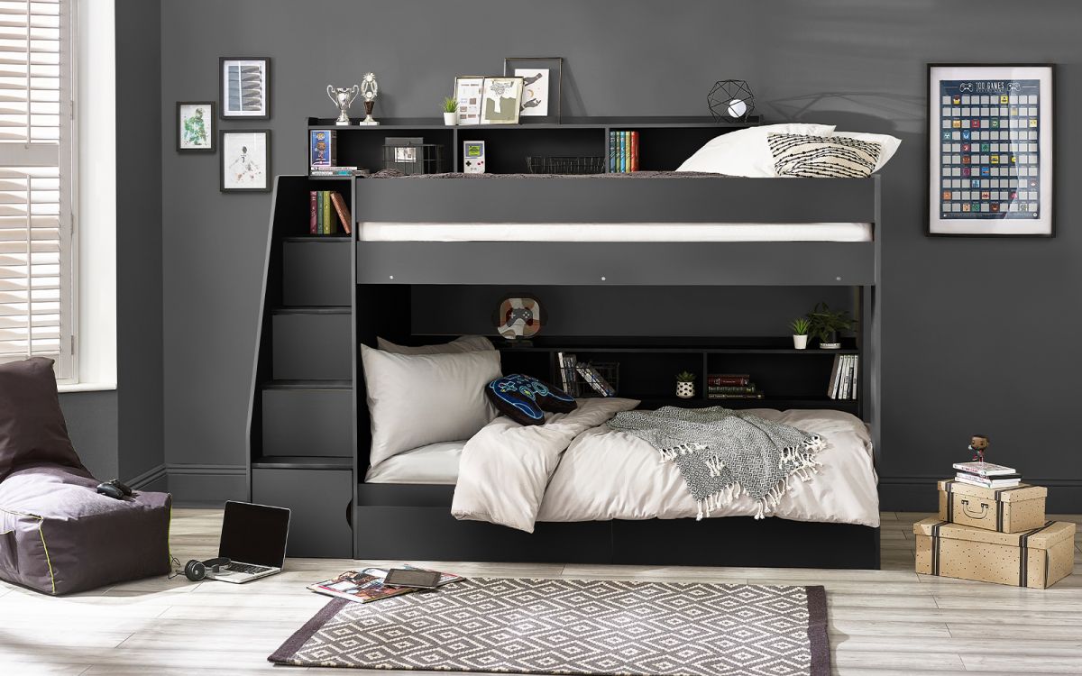 Camelot Staircase Bunk (PRE-ORDER WHITE FOR AUG DELIVERY)