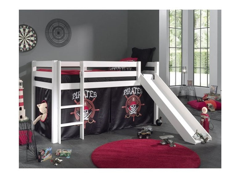 Pino White Mid-Sleeper Caribbean Pirate Curtain W/Slide Room
