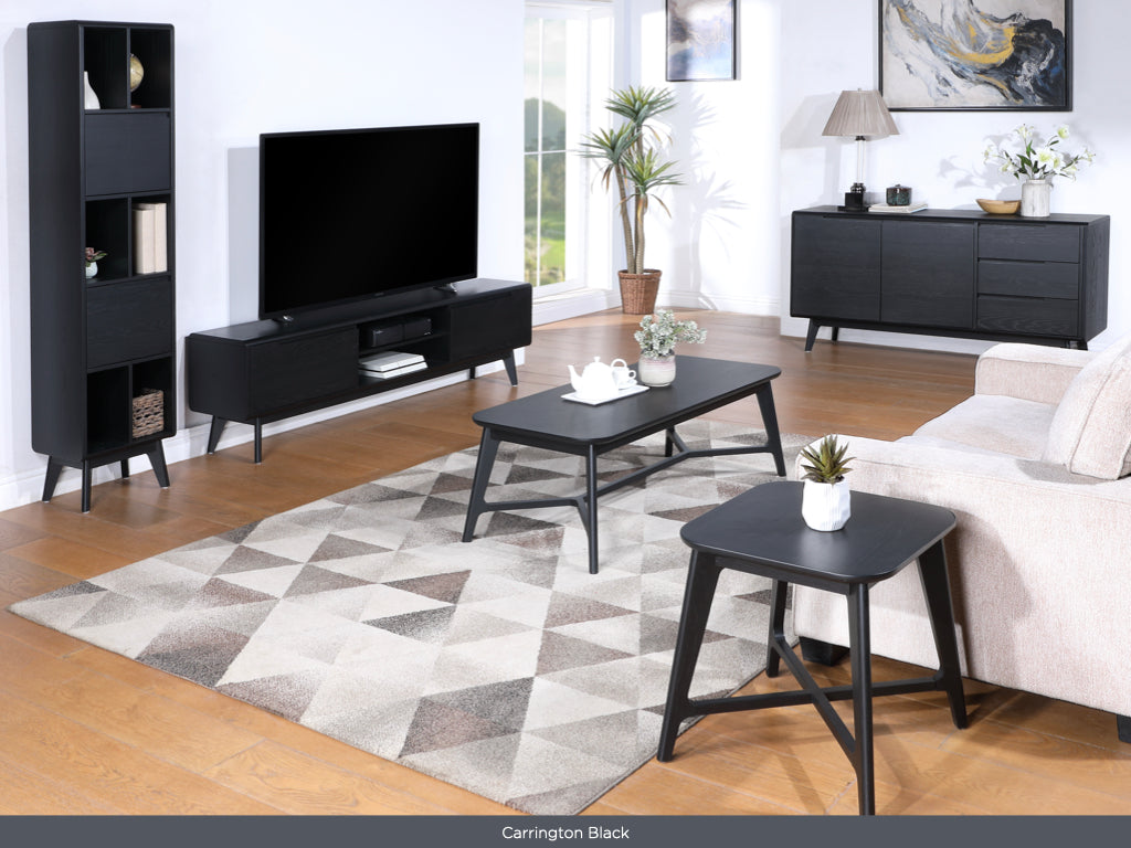 Carrington Black Triple TV/DVD Unit